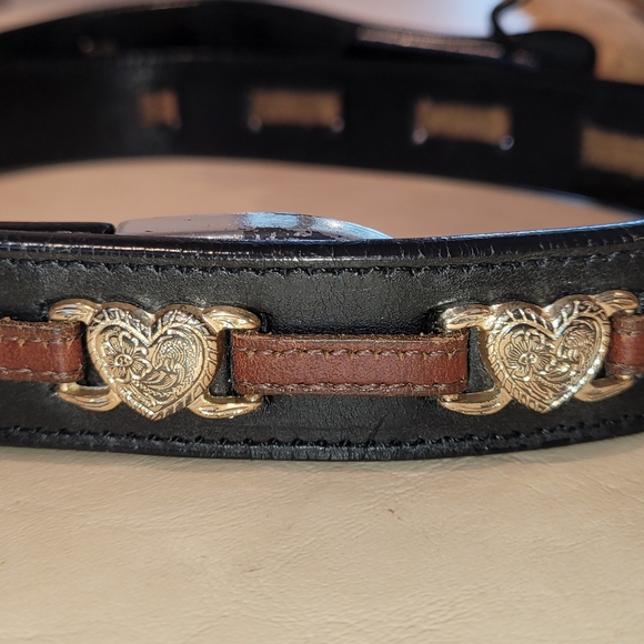 Nadim Black Leather Belt with Rodeo Buckle - Picture 2 of 5